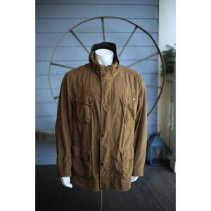 $1,490 Heinz Bauer Amaretta Faux Leather Jacket Sz/56/46 Brown LNWOT